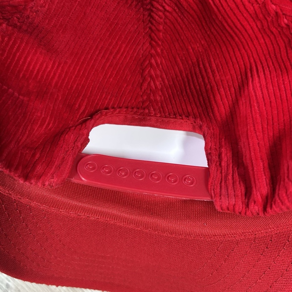 VTG Ohio State Buckeyes Script Snapback Hat College Universal Corduroy Red Cap - Picture 2 of 10